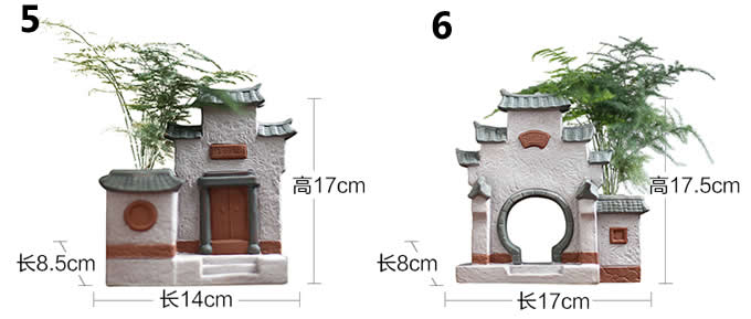  Ceramic House Style Flower Pot Garden Plant Holder Planter Home Decor 