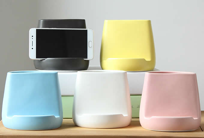 Ceramic Vase Smartphone Holder Stand 