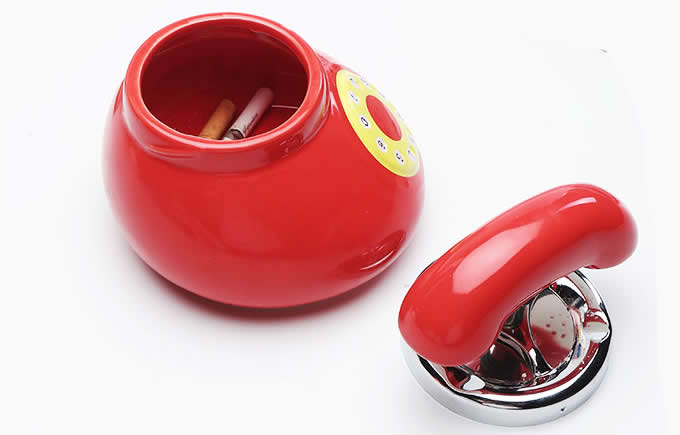 Ceramic telephone Shape Cigarette Ashtray  