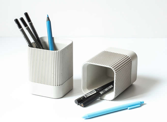  Concrete  Pen Pencil Holder Multifunction Desk Organizer Accessories