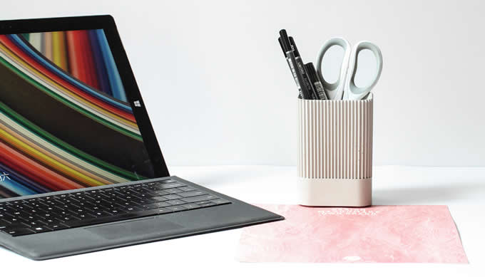  Concrete  Pen Pencil Holder Multifunction Desk Organizer Accessories