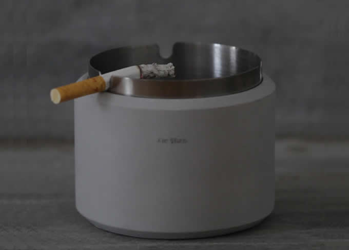 Concrete  Round Cigarette Ashtray Holder for Home