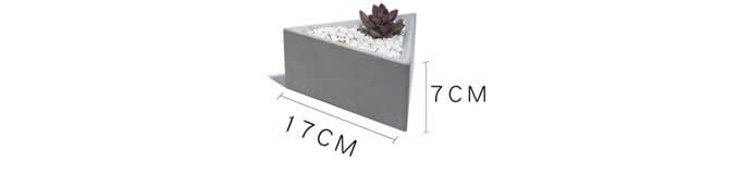 Handmade Concrete Triangle  Succulent Planter Flower Pot