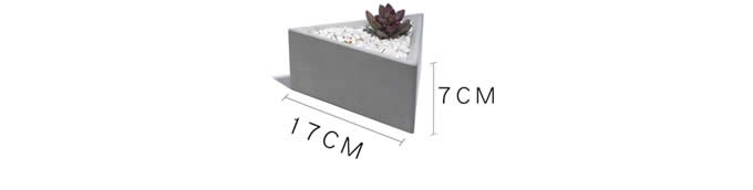Handmade Concrete Triangle Succulent Planter Flower Pot