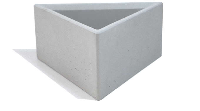 Handmade Concrete Triangle Succulent Planter Flower Pot