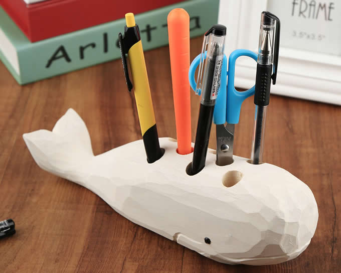  Cute Whale Pen Pencil Holder Desk Organizer