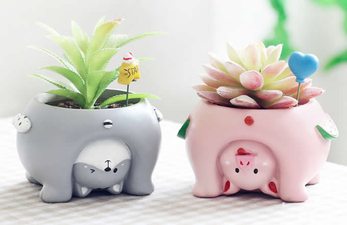  Cute Animal Flowerpot Animal Resin Succulent Planter 