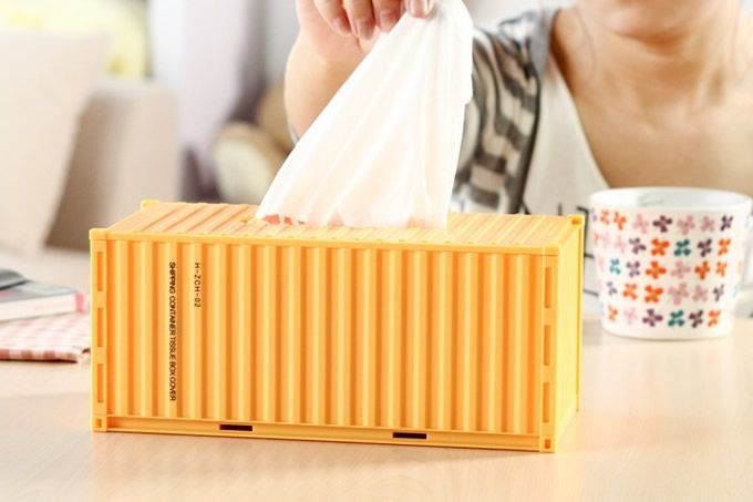   DIY Shipping Container Tissue Box