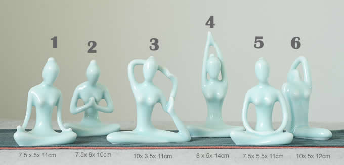  Decorative Yoga Poses Figurine  Sculpture