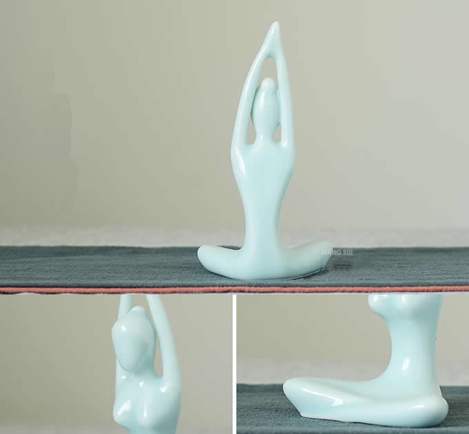  Decorative Yoga Poses Figurine  Sculpture