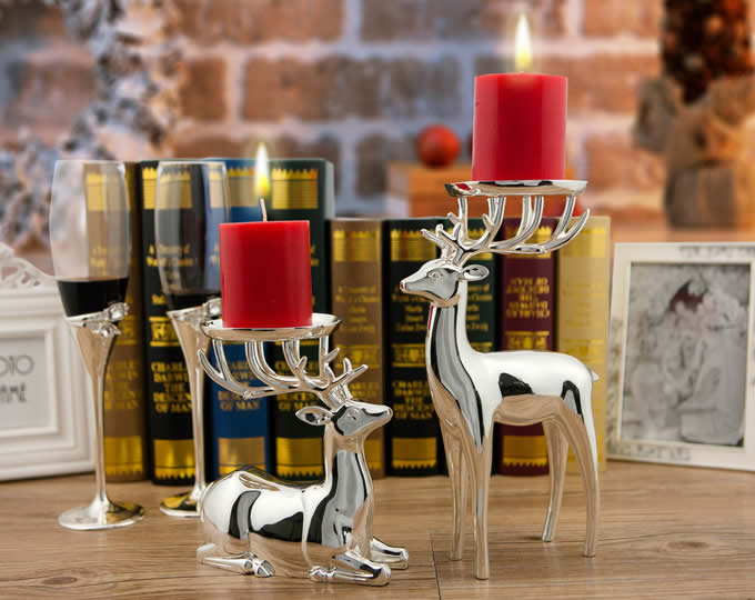 Deer Decorative Single Tealight Candle Holder