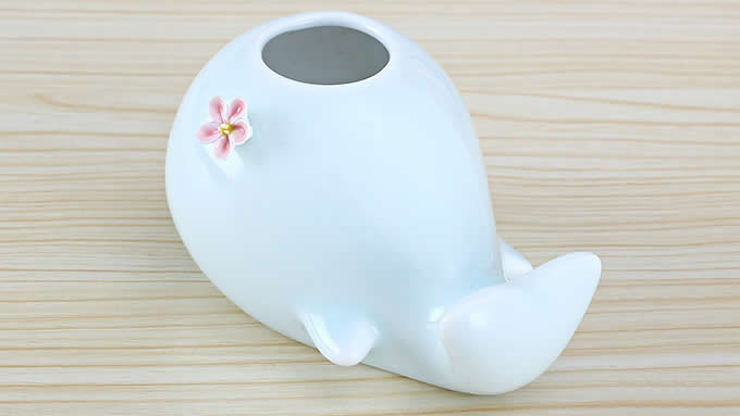  Desktop  Porcelain Whale Vase