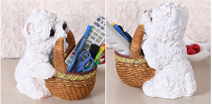   Dog Pen Pencil Holder Desk Organizer 