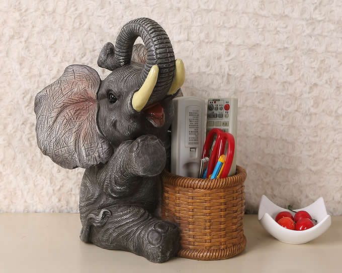 Elephant Pen Pencil Holder Desk Organizer  