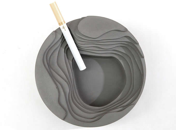 Geometry Concrete Cigar Cigarette Ashtray