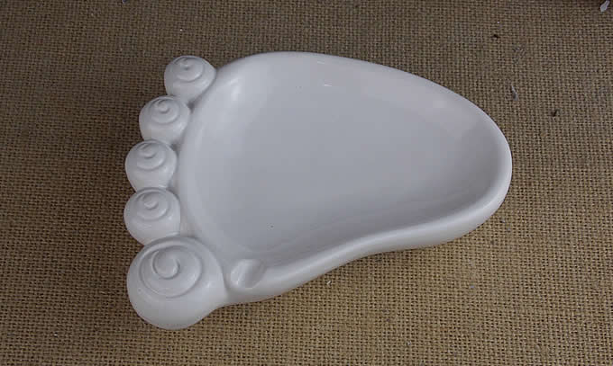 Hand & Foot Shaped Ceramic Ashtray  