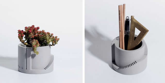  Handmade Concrete Succulent Planter/Ashtray 