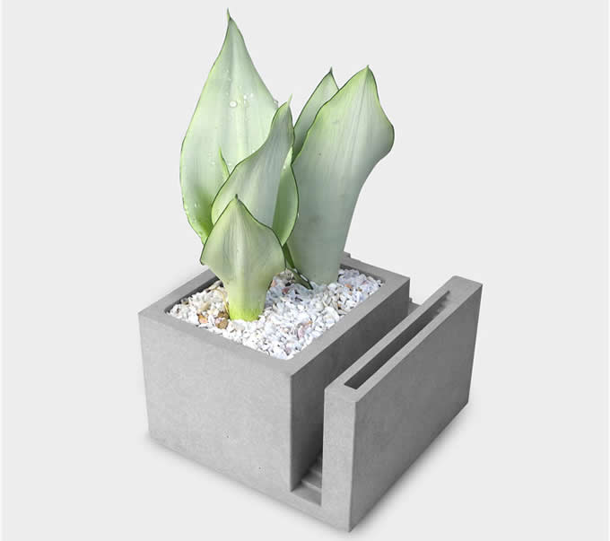   Handmade Concrete Architecture Stairs Decorative Succulent Planter Flower Pot 