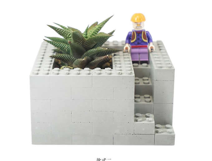 Handmade Concrete Lego Style Succulent Planter / Plant Pot / Flower Pot