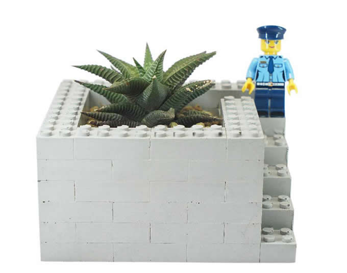 Handmade Concrete Lego Style Succulent Planter / Plant Pot / Flower Pot