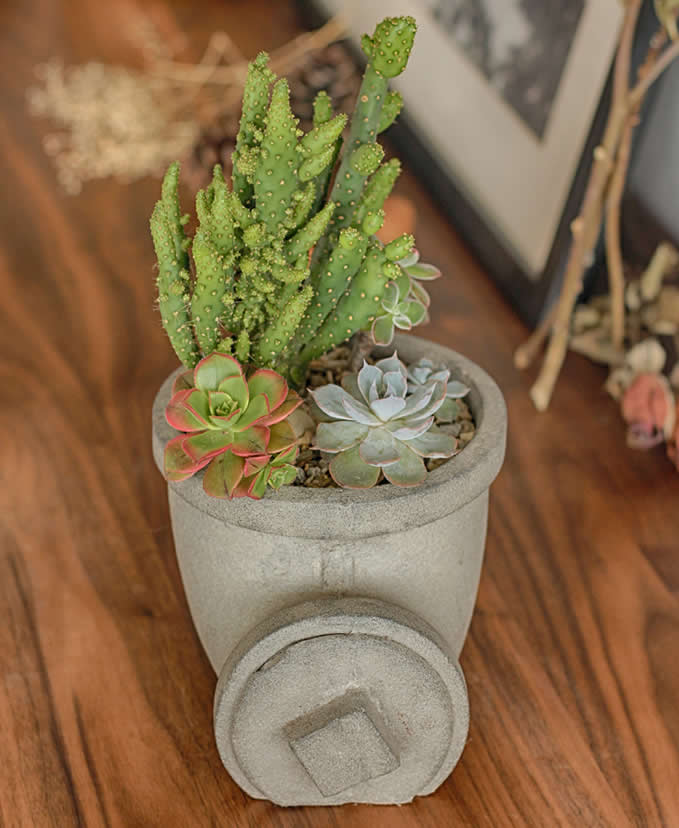  Handmade Concrete  Water Pipe  Succulent / Planter / Plant Pot / Flower Pot