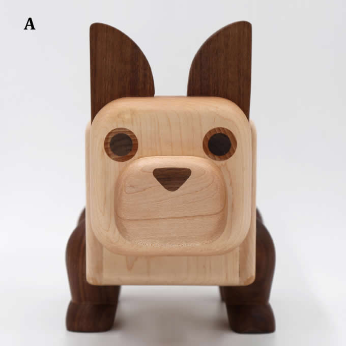 Handmade Wooden Dog Tissue Box