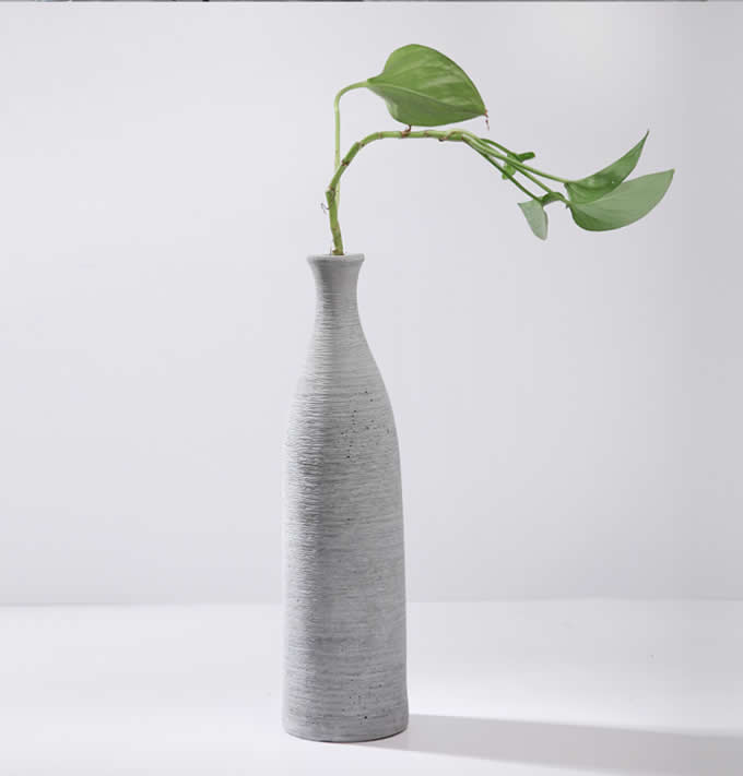 Home Decor Modern Bottle  Shaped Concrete Vase 