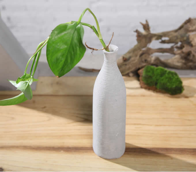 Home Decor Modern Bottle  Shaped Concrete Vase 