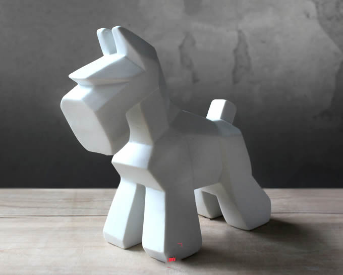Lovely Dog  Handmade Ceramic Desktop Decoration 