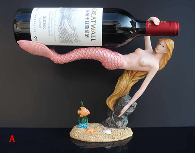 Mermaid Sculpture Wine Bottle Holder  