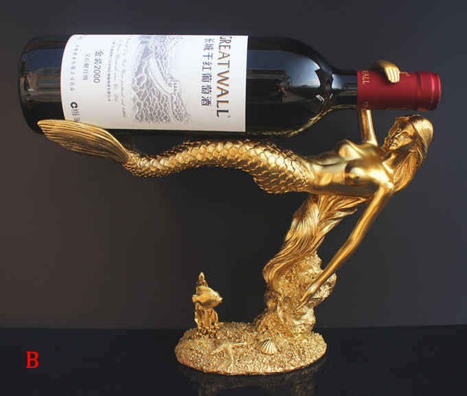 Mermaid Sculpture Wine Bottle Holder  