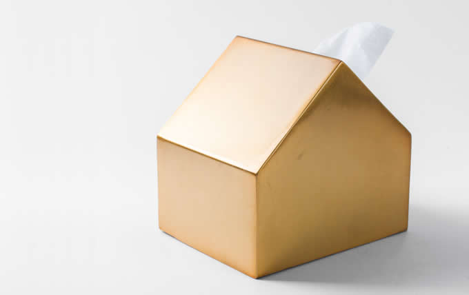 Metal House-Shaped Tissue Box Tissue Holder Cover 