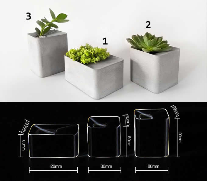   Modern Geometric Concrete Succulent Planter/Plant Pot /Flower Pot 