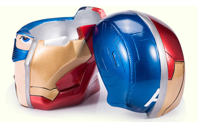  Iron Man&Captain America Helmet Portable Ashtray