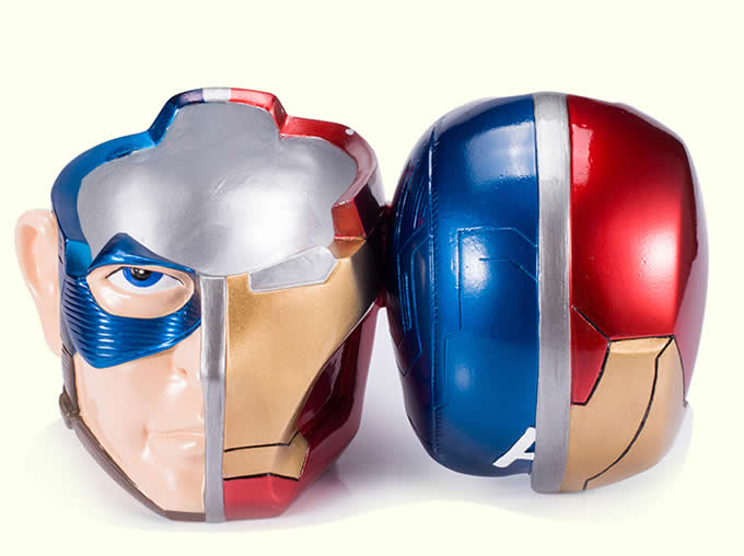  Iron Man&Captain America Helmet Portable Ashtray