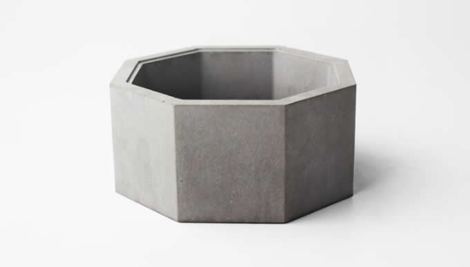 Octagon Geometric Design Succulent Planter Pot, Gray