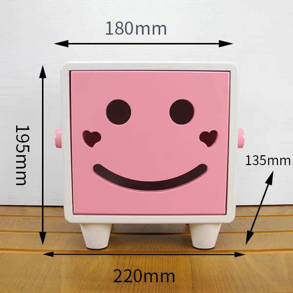 (Pink) Smiley Face Tissue Box