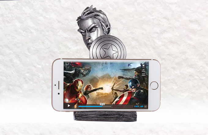 Portable Captain America Desk Cell Phone Stand Holder