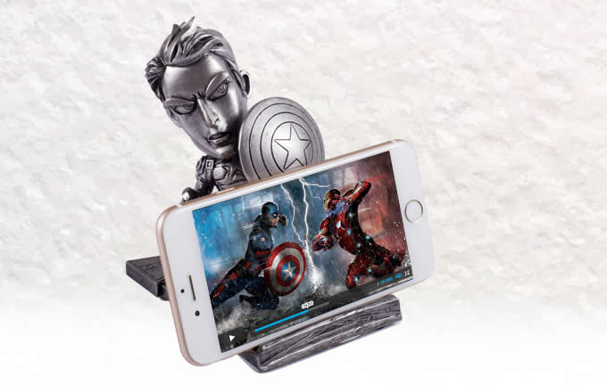 Portable Captain America Desk Cell Phone Stand Holder