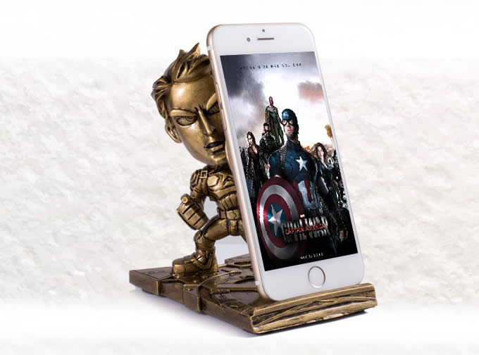 Portable Captain America Desk Cell Phone Stand Holder