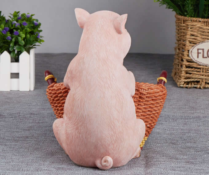 Resin Pig Carrying Basket Container  