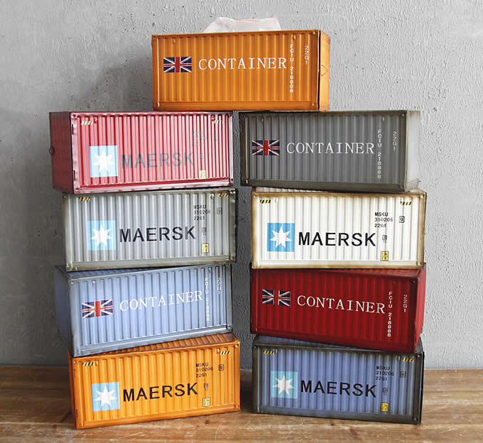 Retro Shipping Container Tissue Box