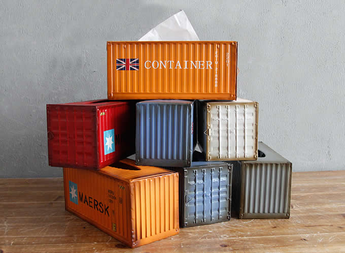 Retro Shipping Container Tissue Box