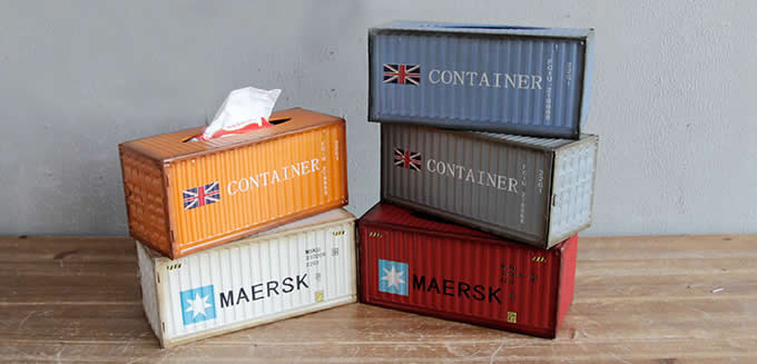 Retro Shipping Container Tissue Box