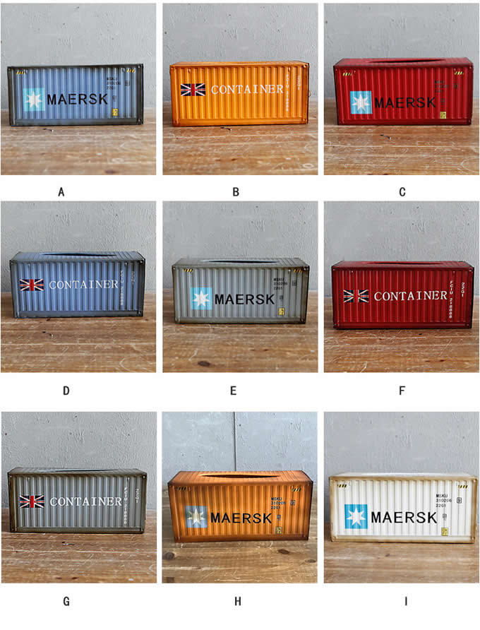 Retro Shipping Container Tissue Box