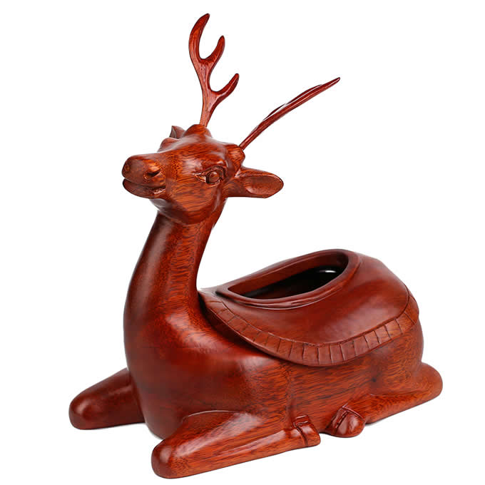  Simple Fashion Red Wooden Pig/Elephant/Deer Desktop Household Tissue Box 