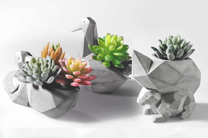 Simulation Concrete Animal Succulent Planter Flower Pot  