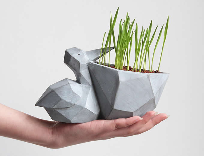 Simulation Concrete Animal Succulent Planter Flower Pot  