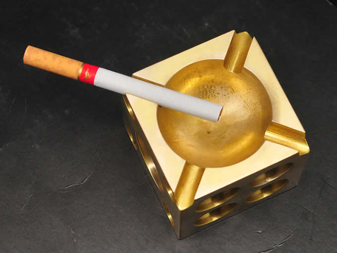   Solid Brass Dice Ashtray
