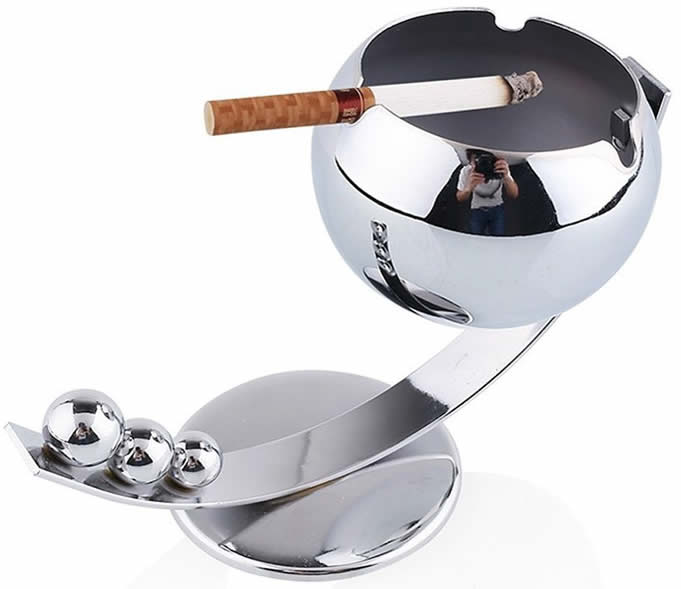 Stainless steel Ashtray with Tray Holder 